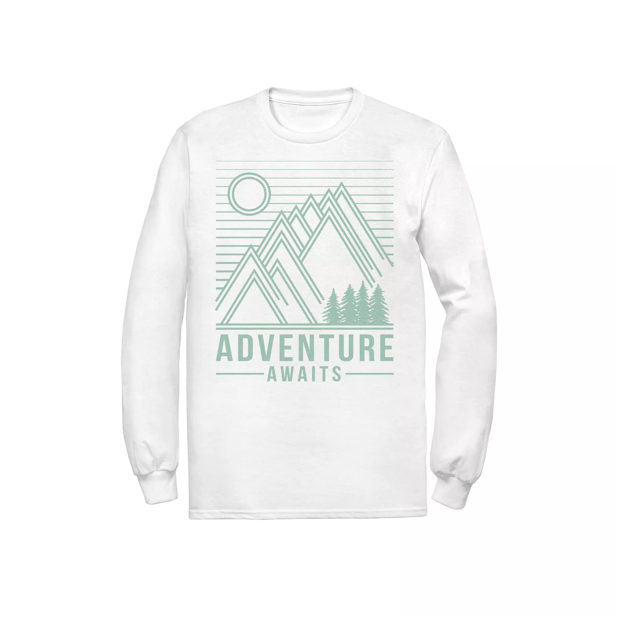 Men's Fifth Sun Adventure Awaits Line Art Tee, Size: XXL, White Product Image