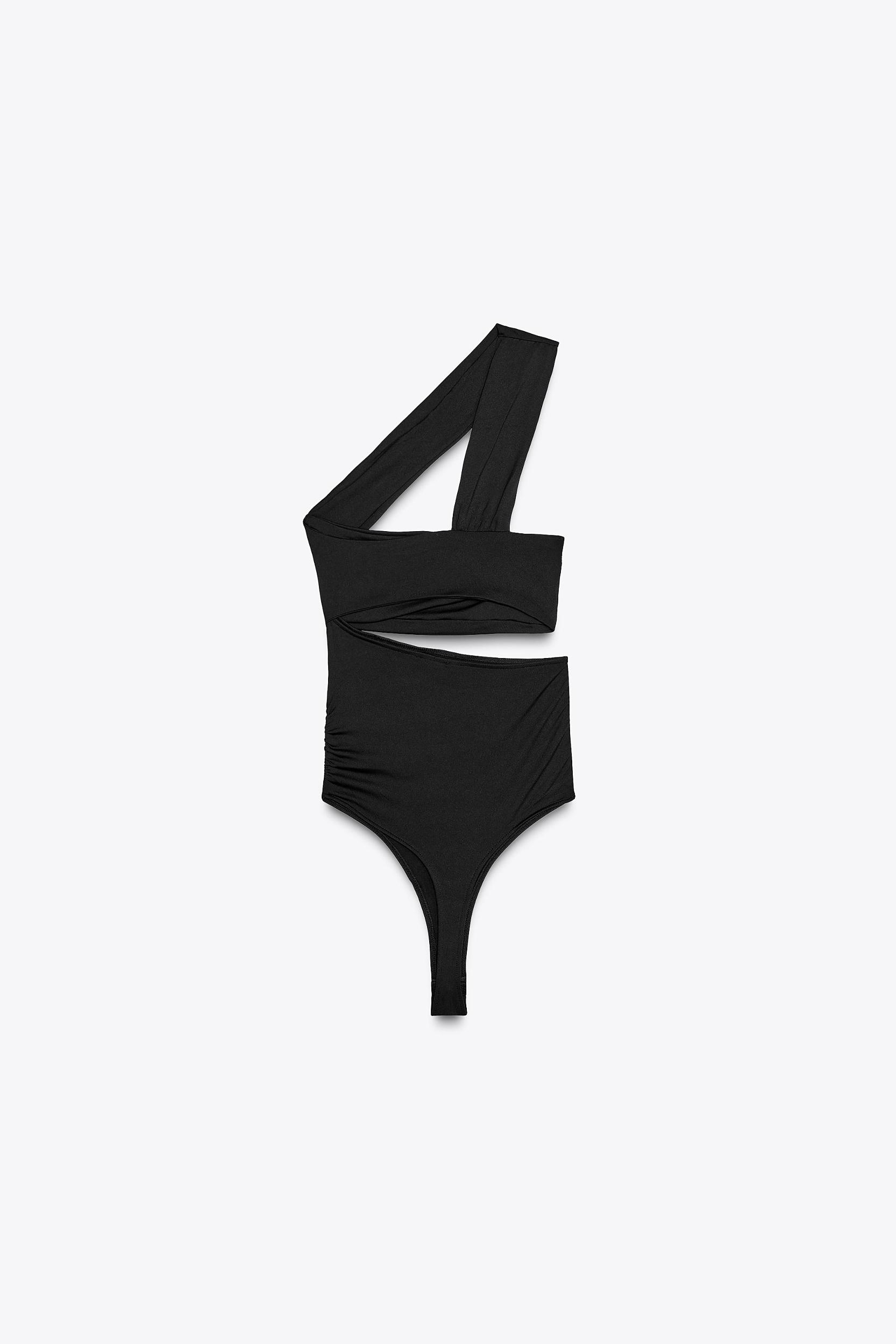 ASYMMETRIC CUT OUT POLYAMIDE BODYSUIT Product Image