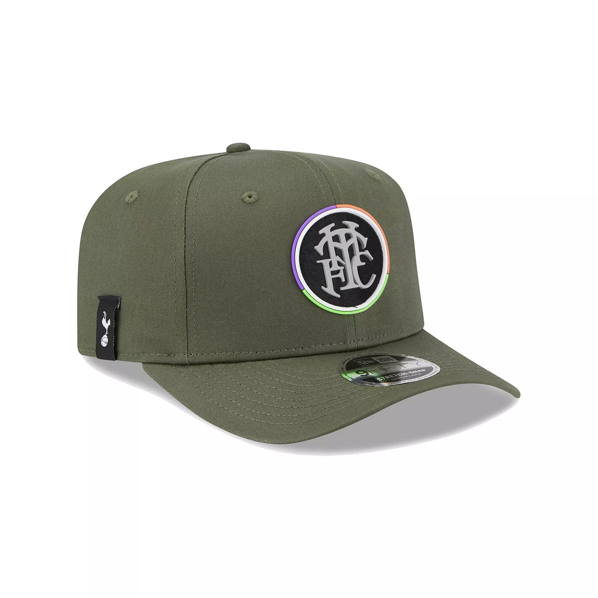Men's New Era Olive Tottenham Hotspur Flock 9FIFTY Adjustable Hat, Size: Small/Medium, Tot Team Product Image