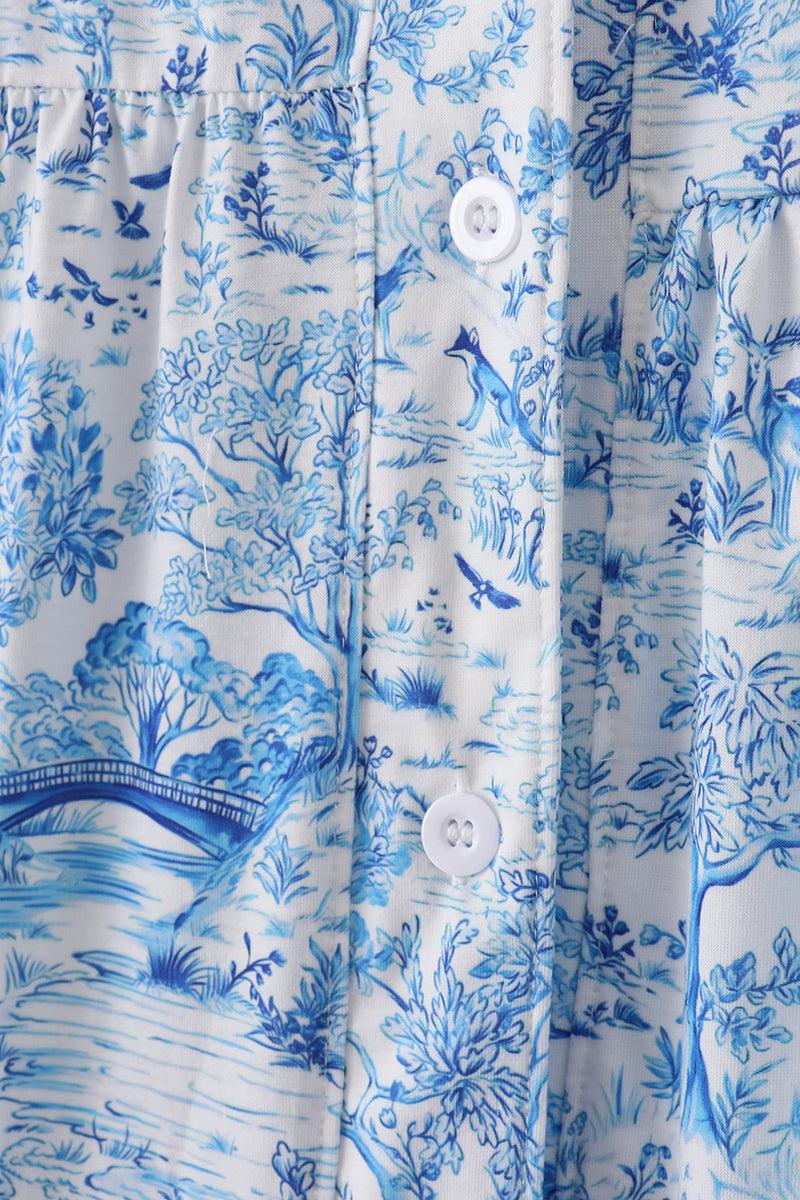 Bow applique print mom&me dress Product Image