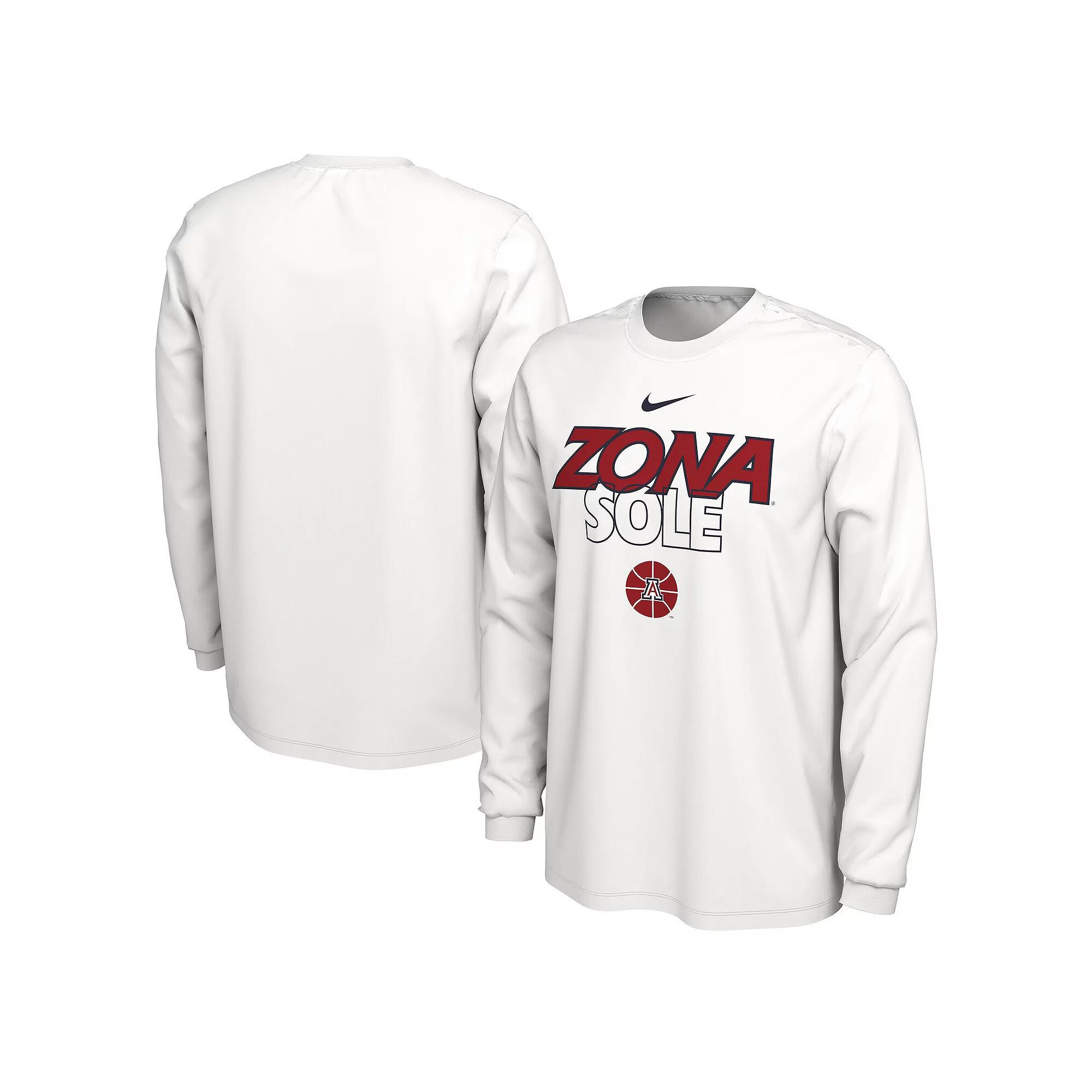 Nike White Arizona Wildcats 2023 On Court Bench Long Sleeve T-Shirt, Men's, Size: Large, Team Product Image