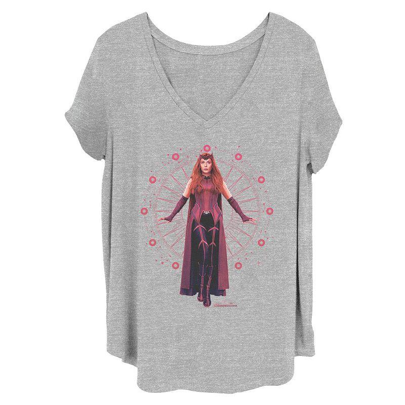 Juniors Plus Size Marvel WandaVision The Scarlet Witch Floating Portrait Tee, Girls Product Image