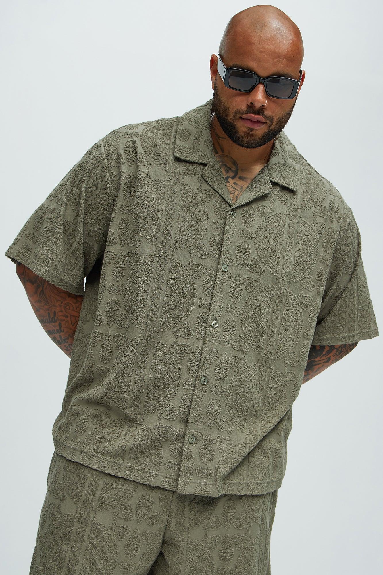 Link Textured Shirt - Olive Product Image
