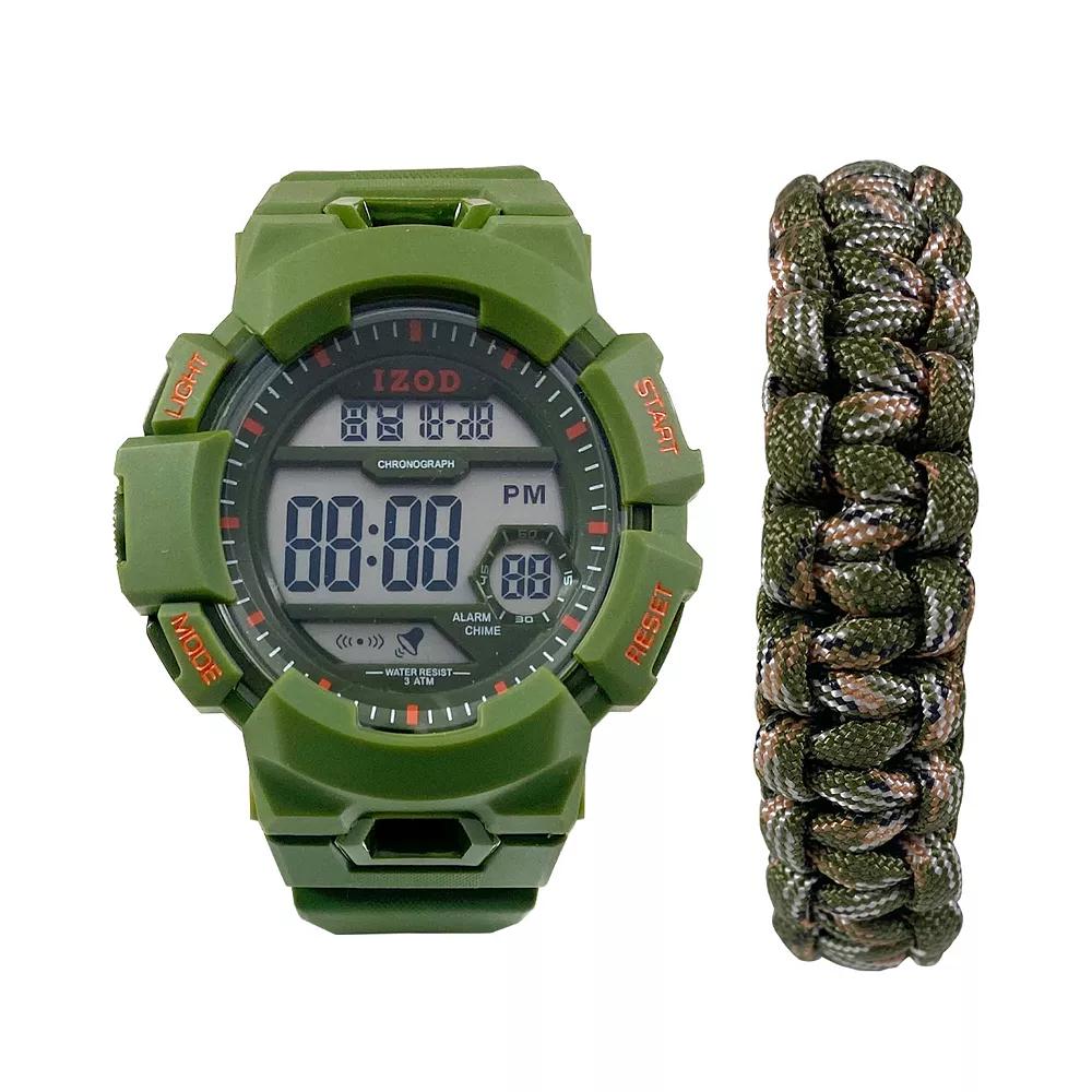 IZOD Men's Green Camo Digital Watch with Matching Bracelet Set - IZO2194KL Product Image