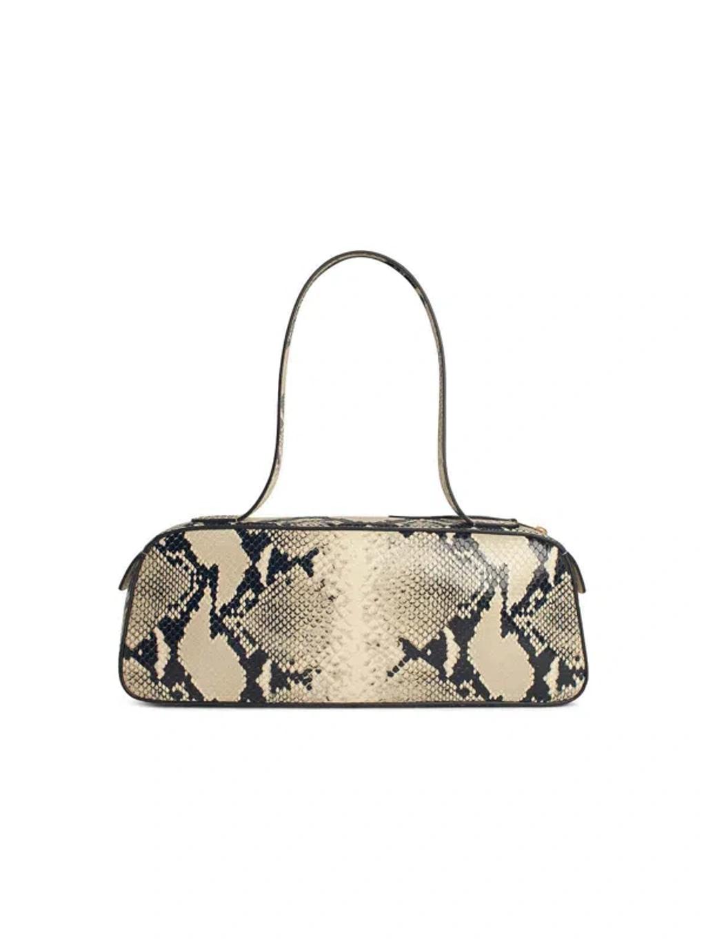 KHAITE Womens Natural Simona Snakeskin-effect Leather Shoulder Bag In Multi Product Image