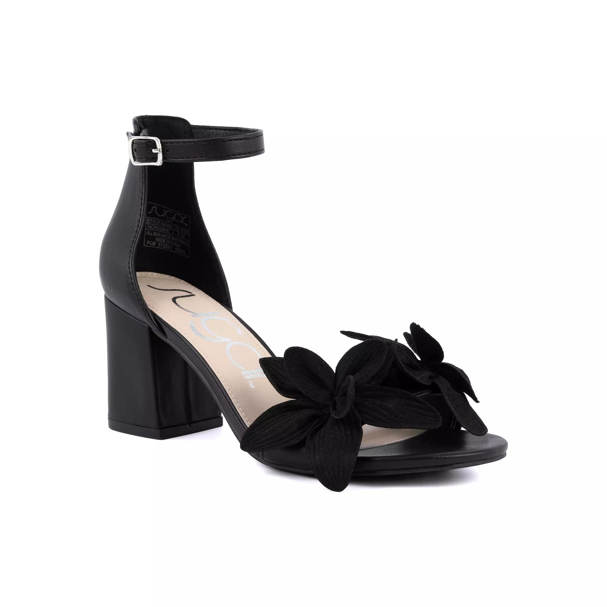 Sugar Norinne Women's Open Toe Dress Sandals, Size: 6.5, Black Product Image