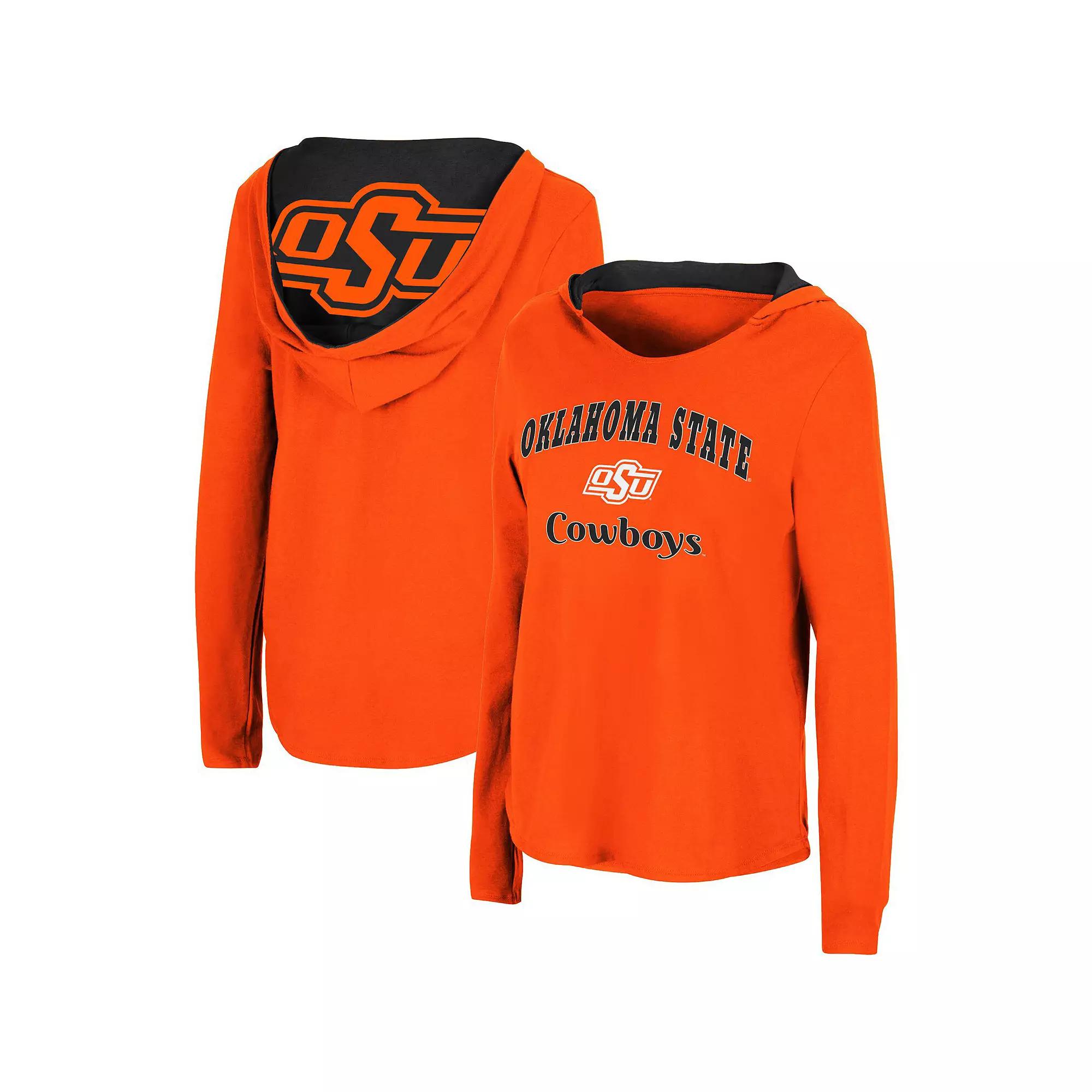Women's Colosseum Orange Oklahoma State Cowboys Catalina Hoodie Long Sleeve T-Shirt,  Product Image