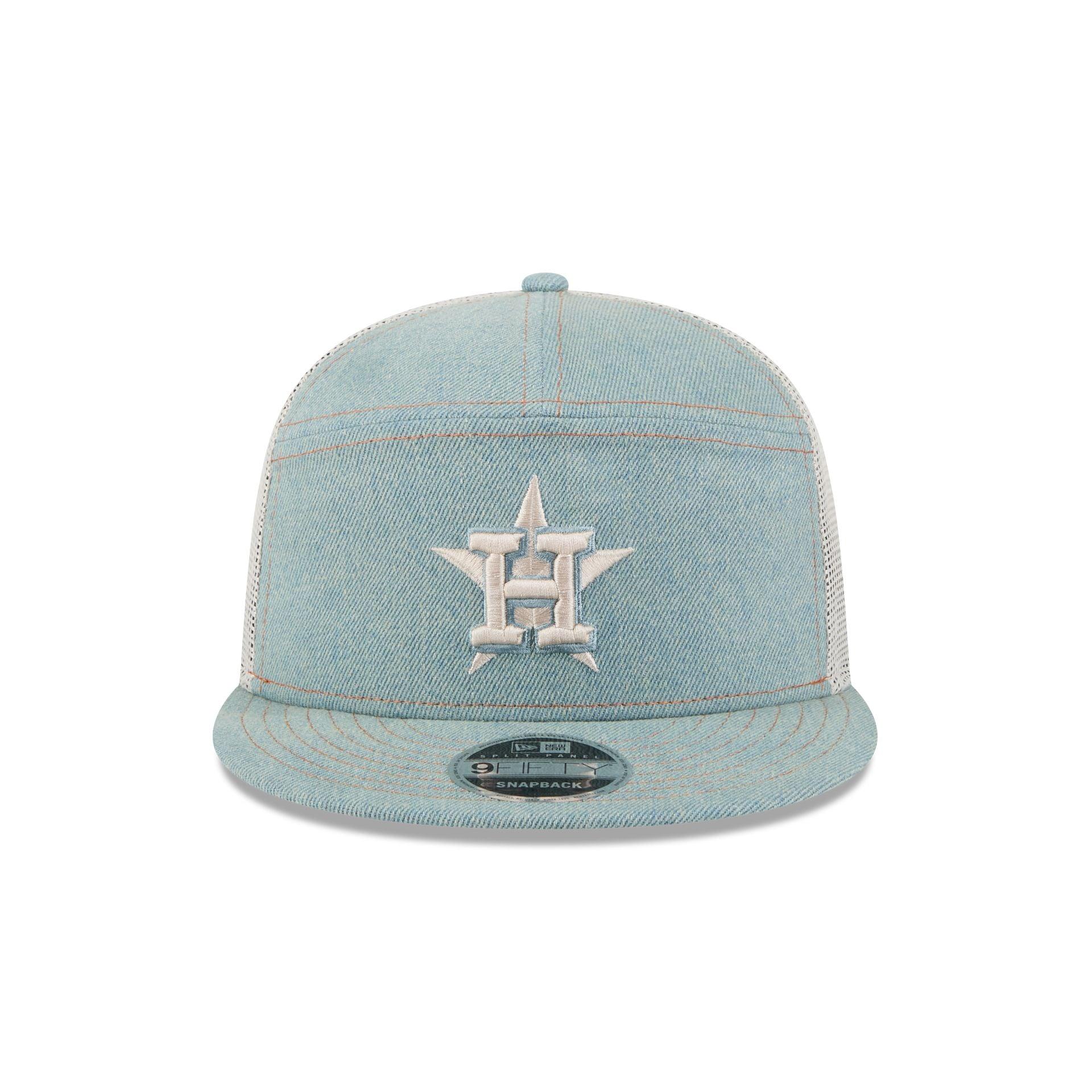 Houston Astros Denim Split Panel 9FIFTY Trucker Hat Male Product Image