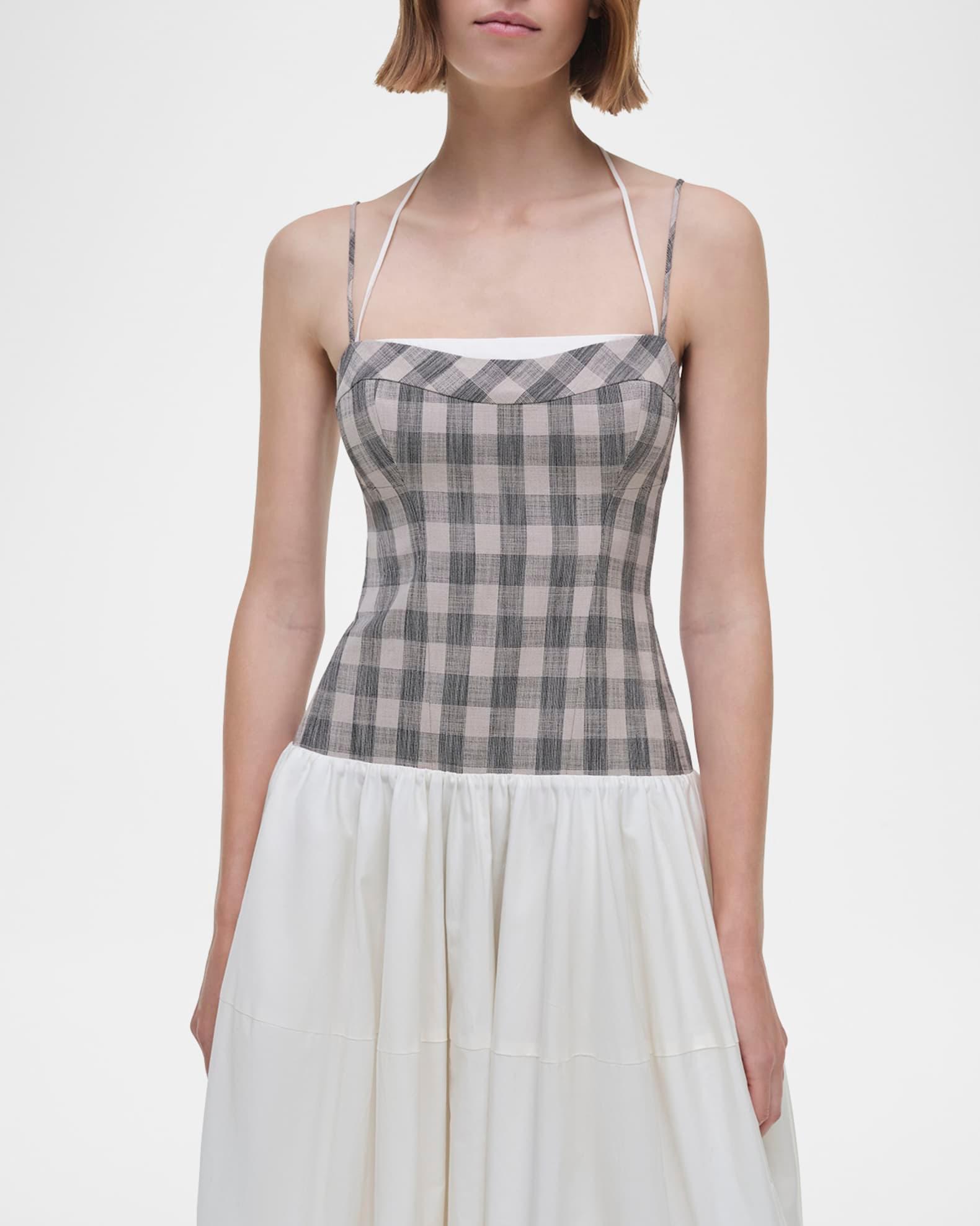 Pfeiffer Drop-Waist Bubble Midi Dress Product Image