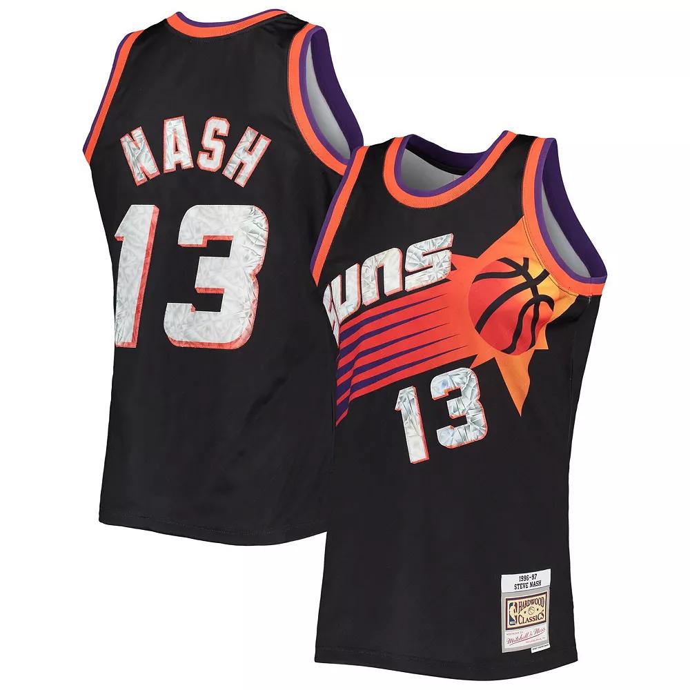 Men's Mitchell & Ness Steve Nash Black Phoenix Suns 1996-97 Hardwood Classics 75th Anniversary Diamond Swingman Jersey, Size: Medium, Phx Black Product Image