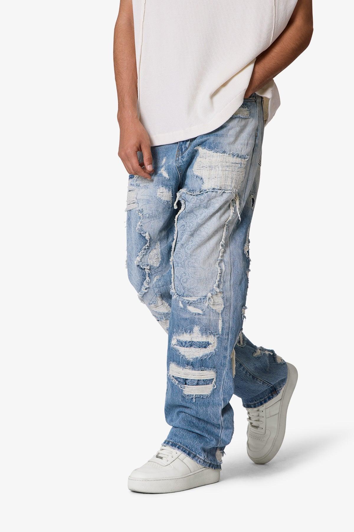 Ultra Baggy Better Repaired Denim - Light Blue Product Image