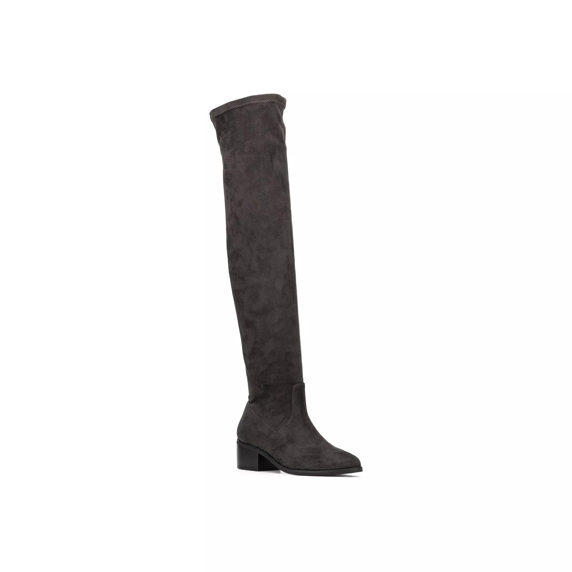 New York & Company Rana Womens Thigh-High Boots Grey Product Image