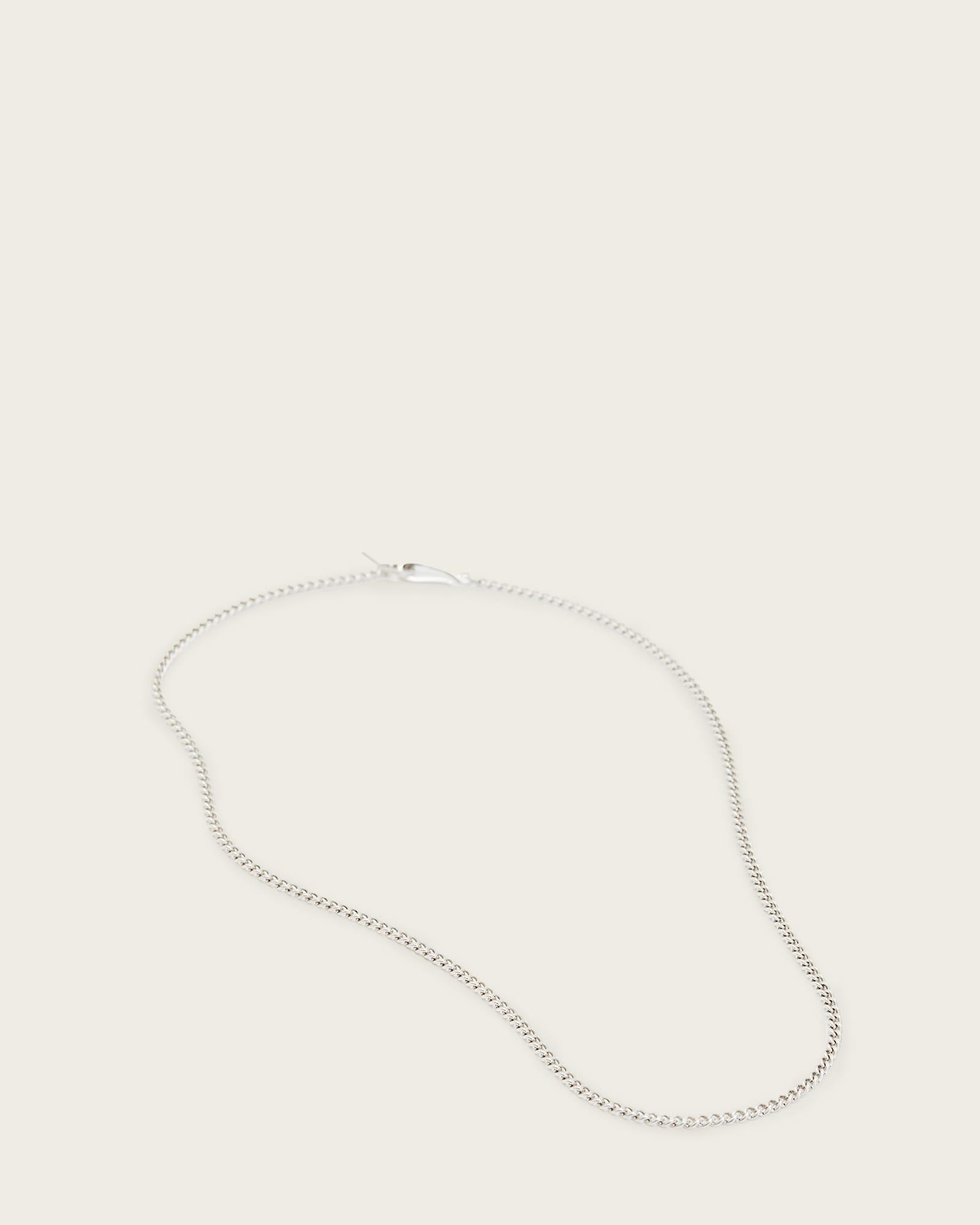 Jake Dog Tag Necklace WARM SILVER | ALLSAINTS US Product Image