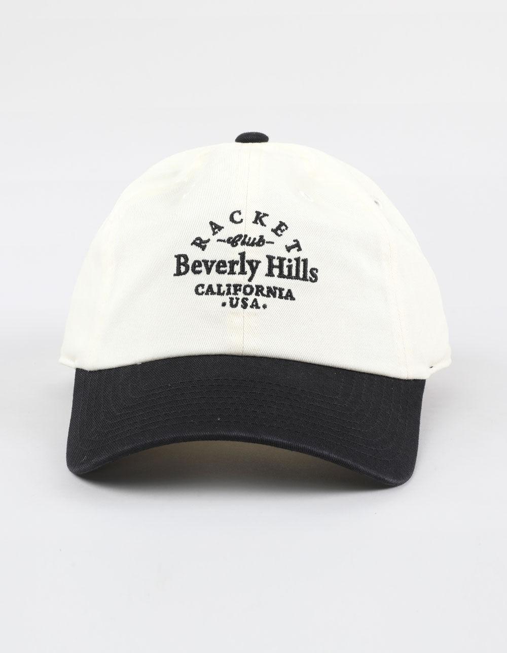 AMERICAN NEEDLE Beverly Hills Racket Club Strapback Hat - BLACK COMBO Product Image