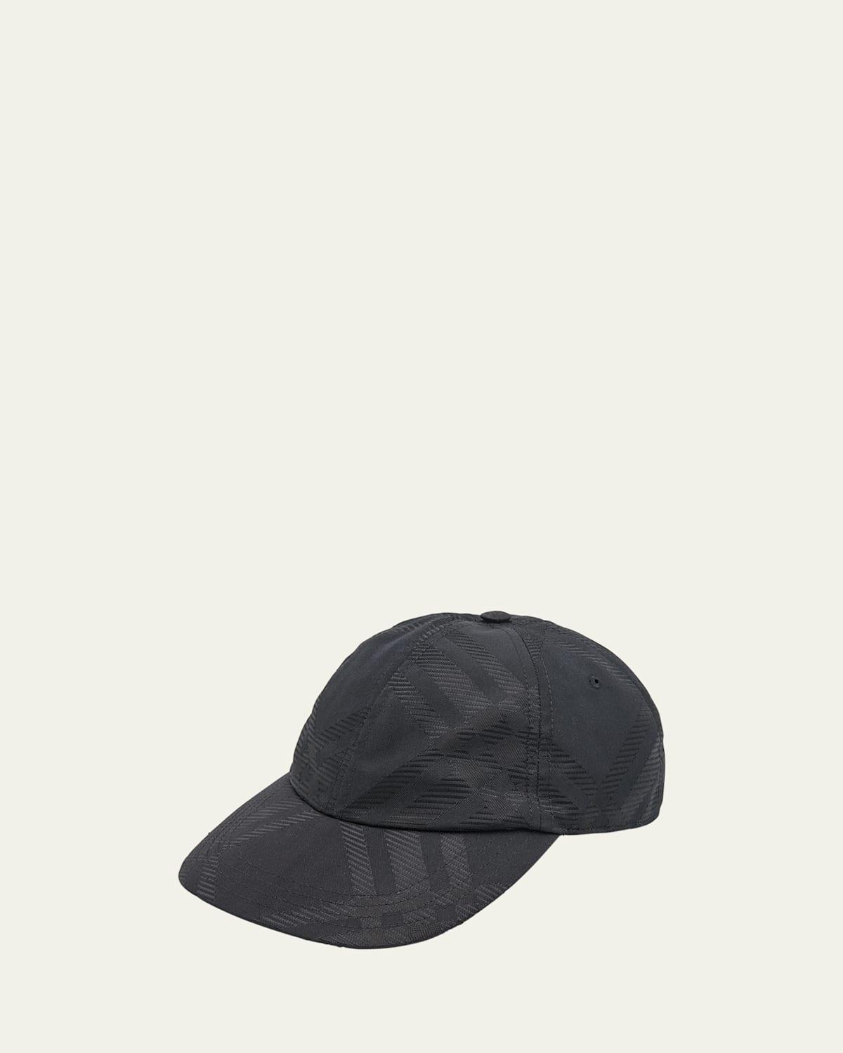 Mens Tonal Check Jacquard Baseball Cap Product Image