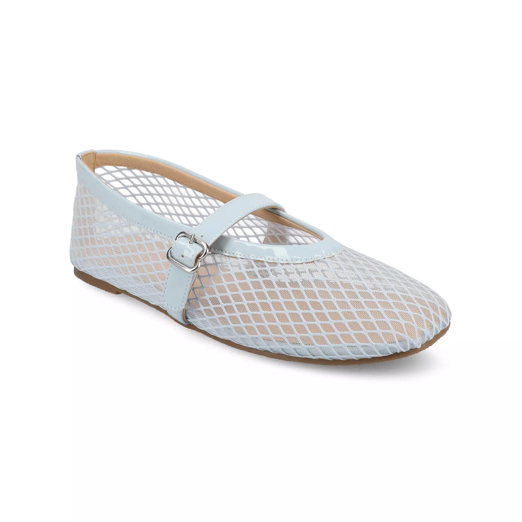 Journee Casha Women's Mesh Slip-On Square Toe Flats,  Product Image
