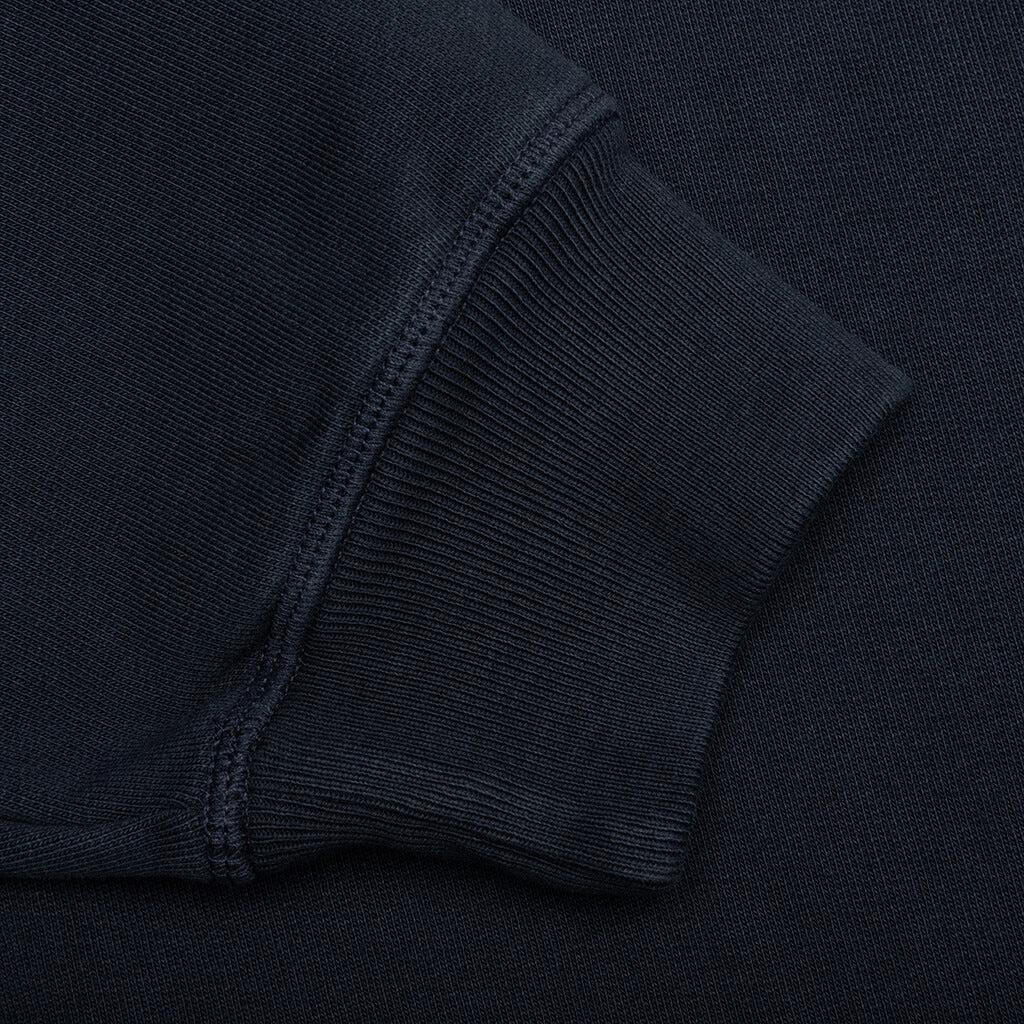 Water Wave Logo Crew Neck Sweatshirt - Navy Blue Male Product Image