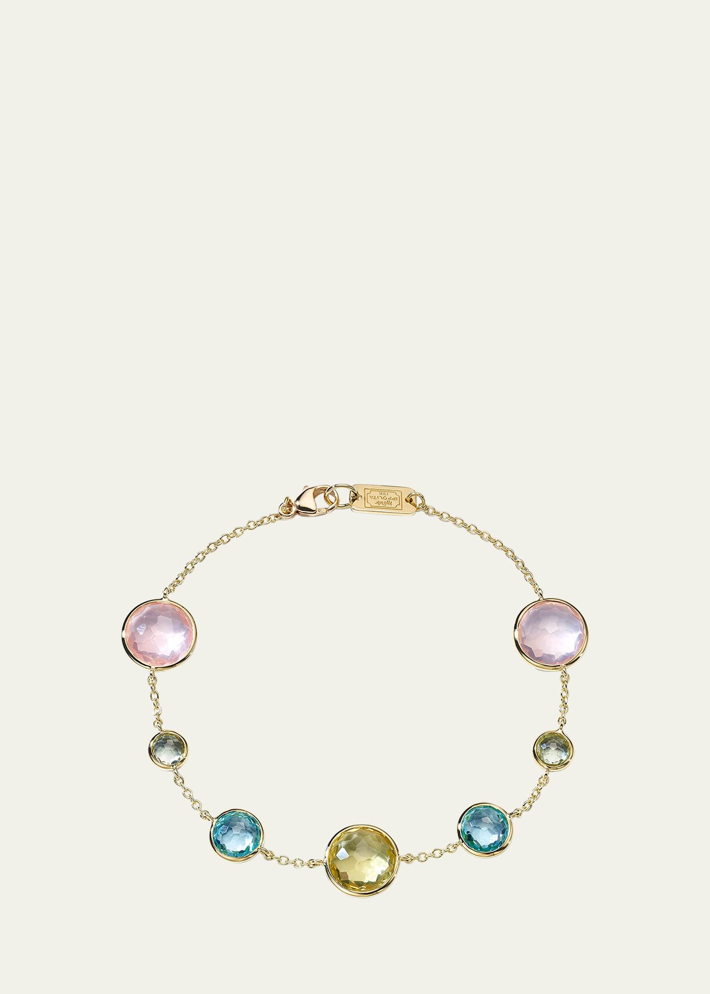 7-Stone Link Bracelet in 18K Gold Product Image