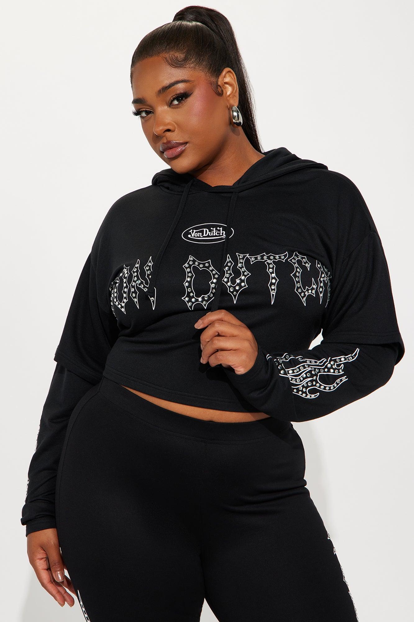 Von Dutch Fire Racer Layered Hoodie - Black Product Image