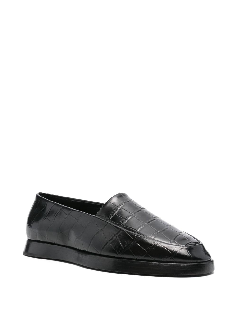 crocodile-embossed loafers  Product Image