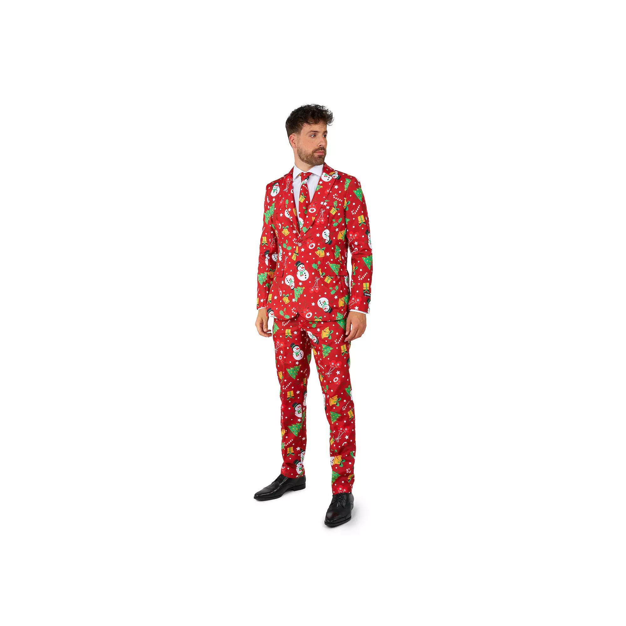 Men's Suitmeister Christmas Red Icons Light Up Suit, Size: XXL Product Image