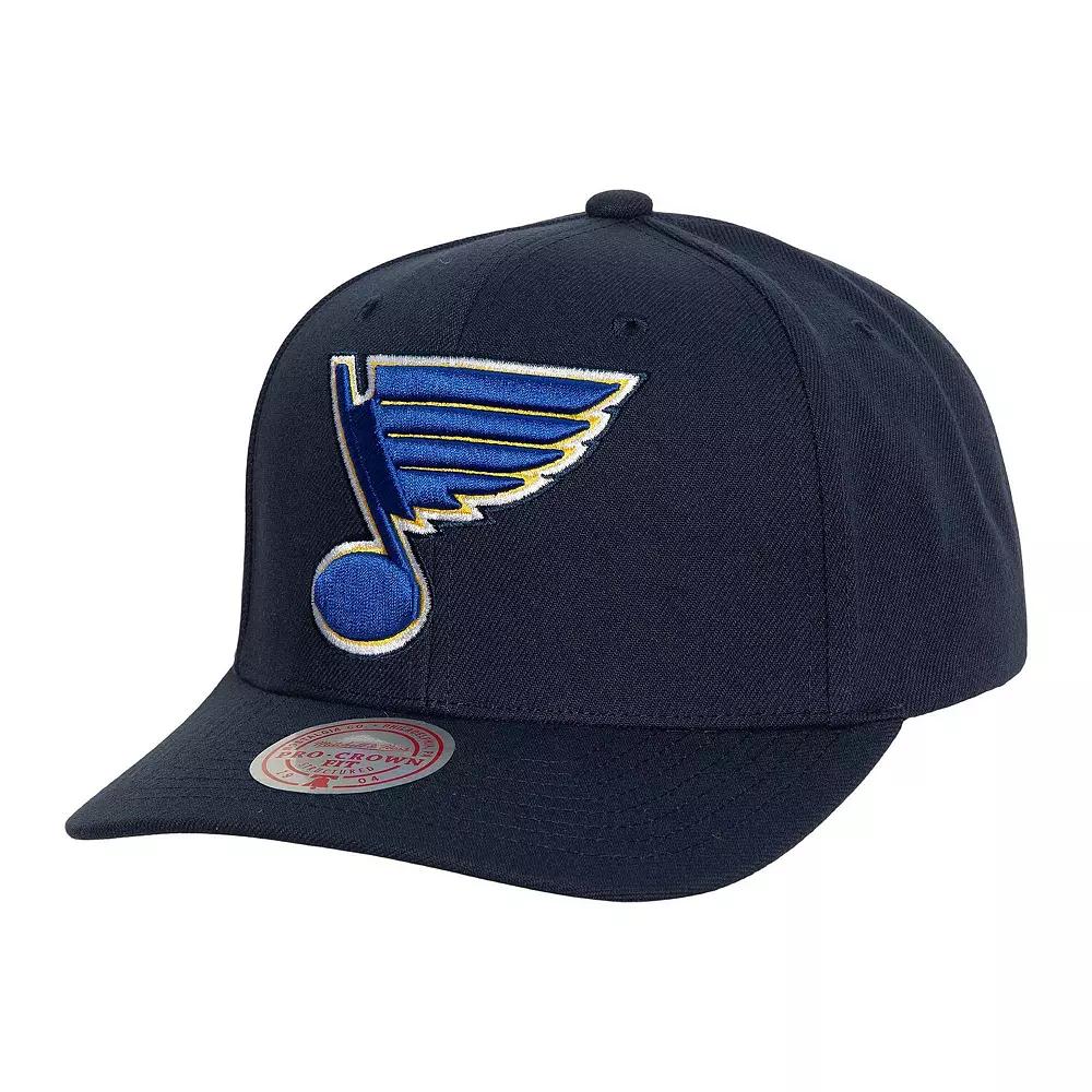 Men's Mitchell & Ness Navy St. Louis Blues Team Ground Pro Adjustable Hat Product Image