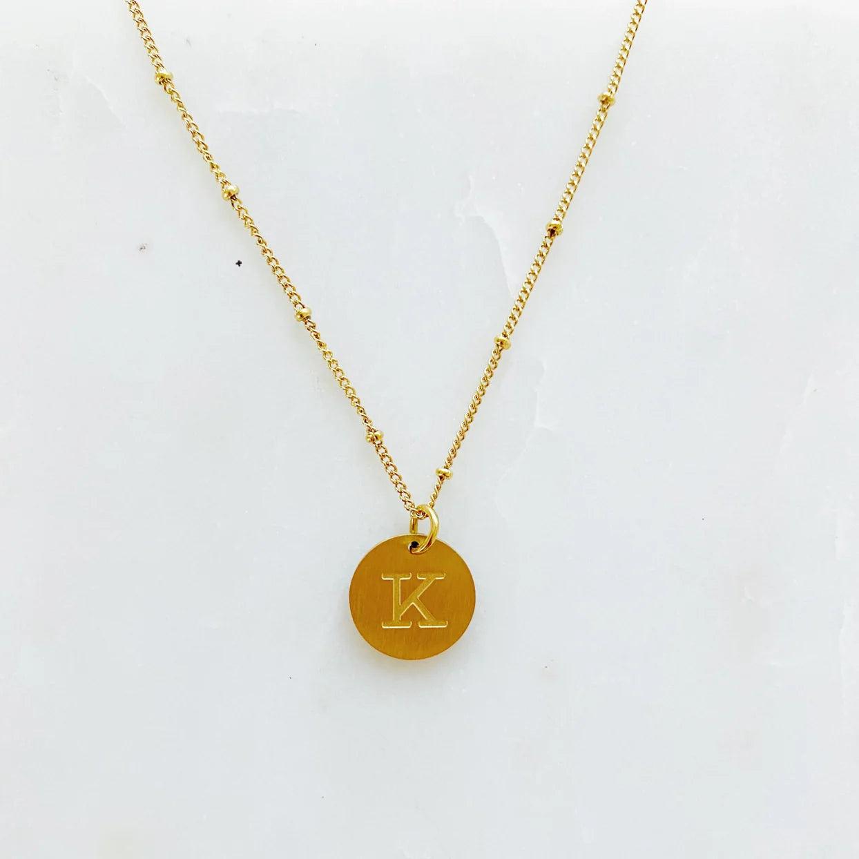 Round Initial Necklace Product Image