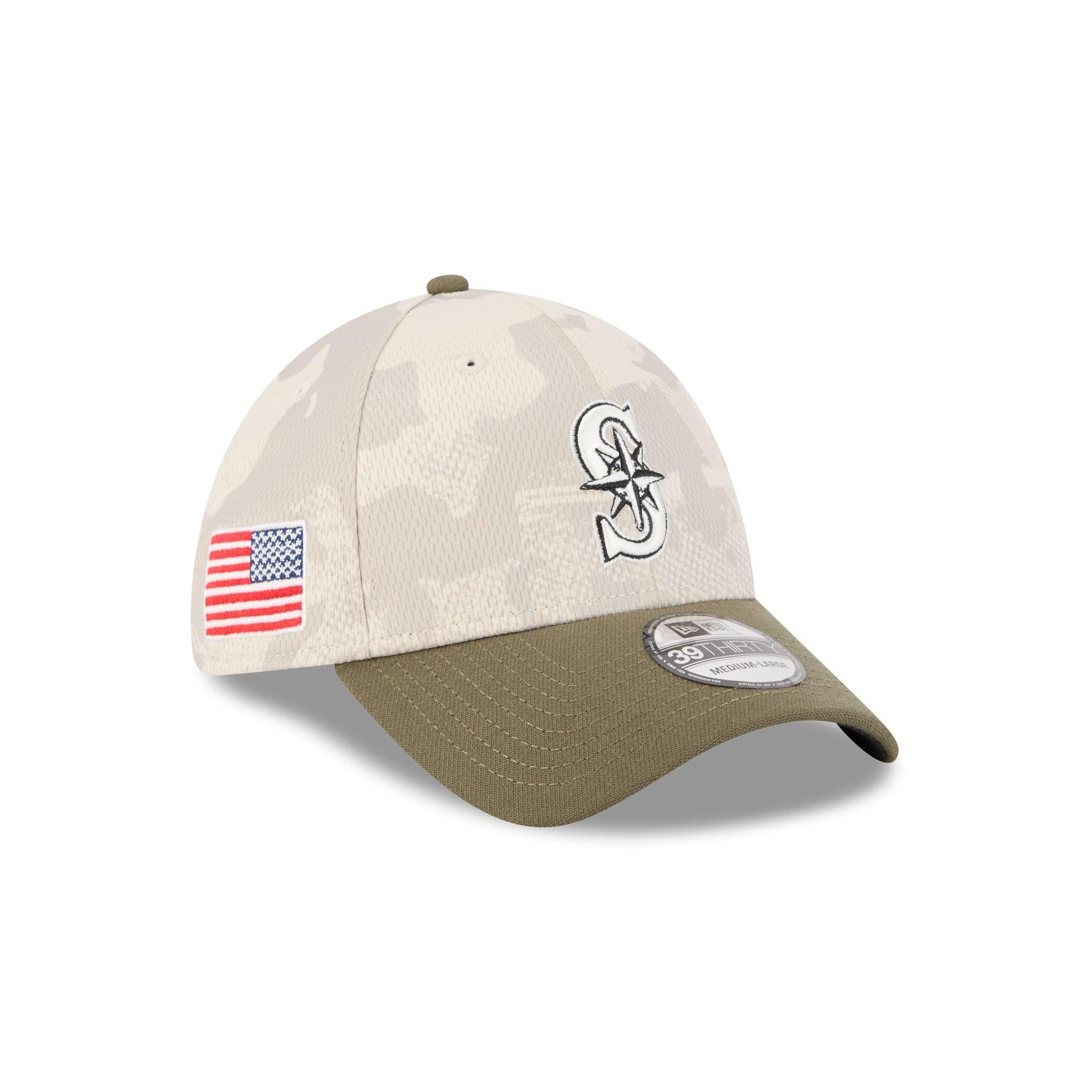 Seattle Mariners Armed Forces Day 2025 39THIRTY Stretch Fit Hat Male Product Image