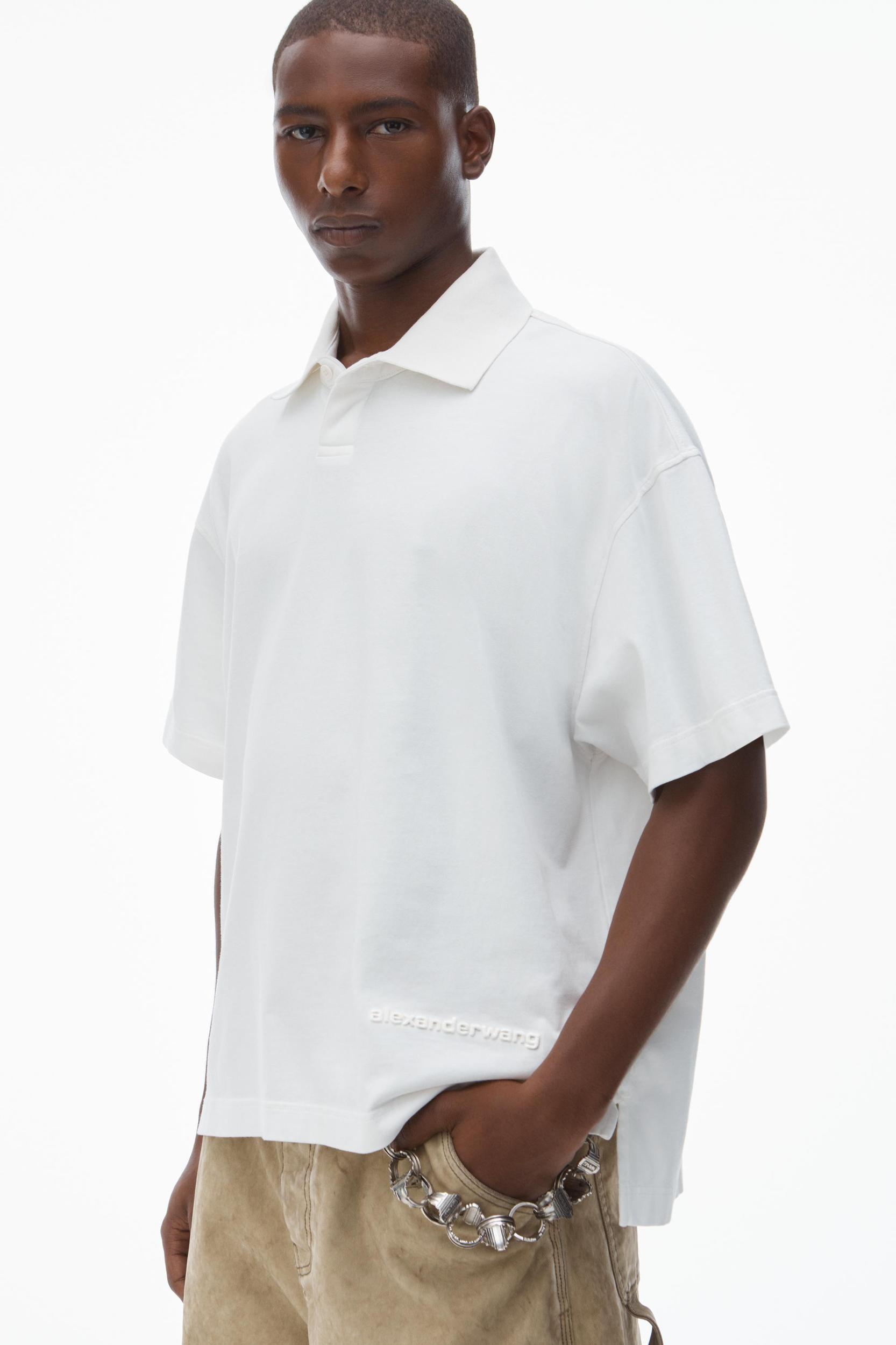 Men's Short-sleeve Polo Tee In Cotton Jersey Product Image