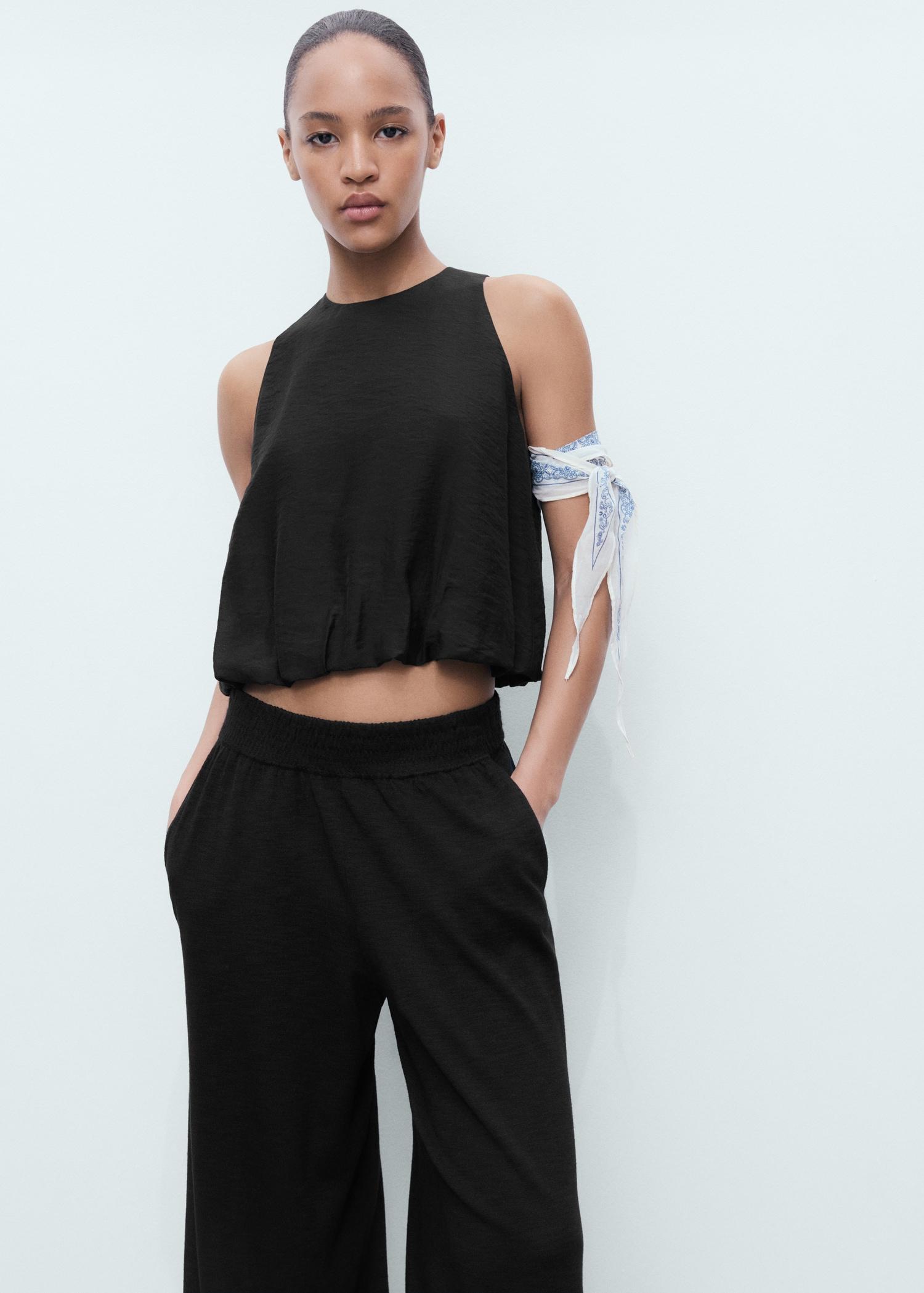 Fine-knit straight-fit pants - Women | MANGO USA Product Image