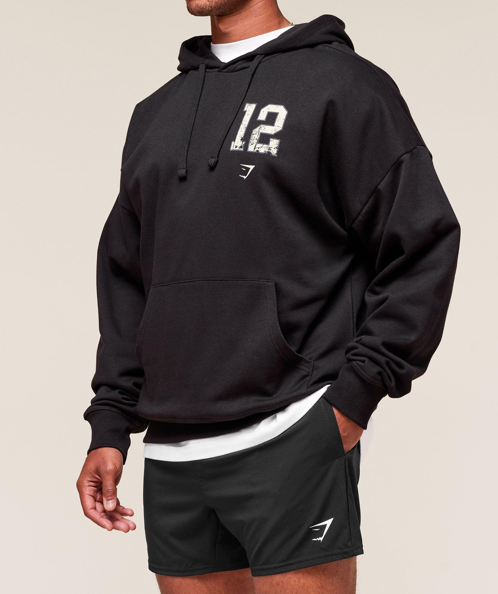 Gymshark Campus Hoodie - Black Male Product Image