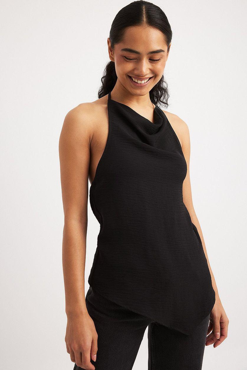 Funnel Neck Open Back Top Product Image