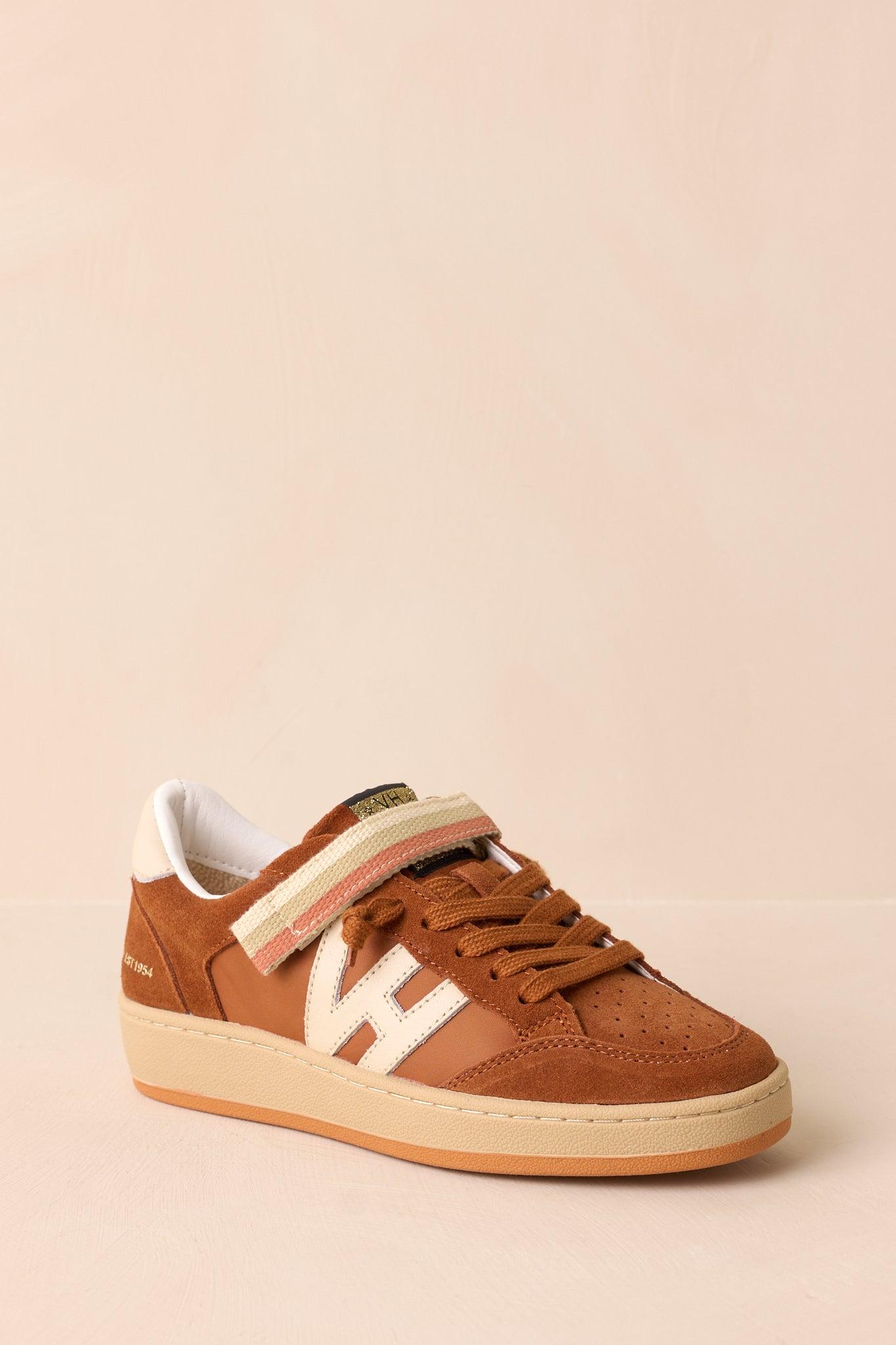 Vintage Havana Next 10 Brown Faux Suede Low Top Sneakers Product Image