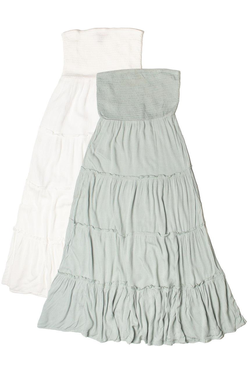 Tube Top Smocked Maxi Dress Product Image
