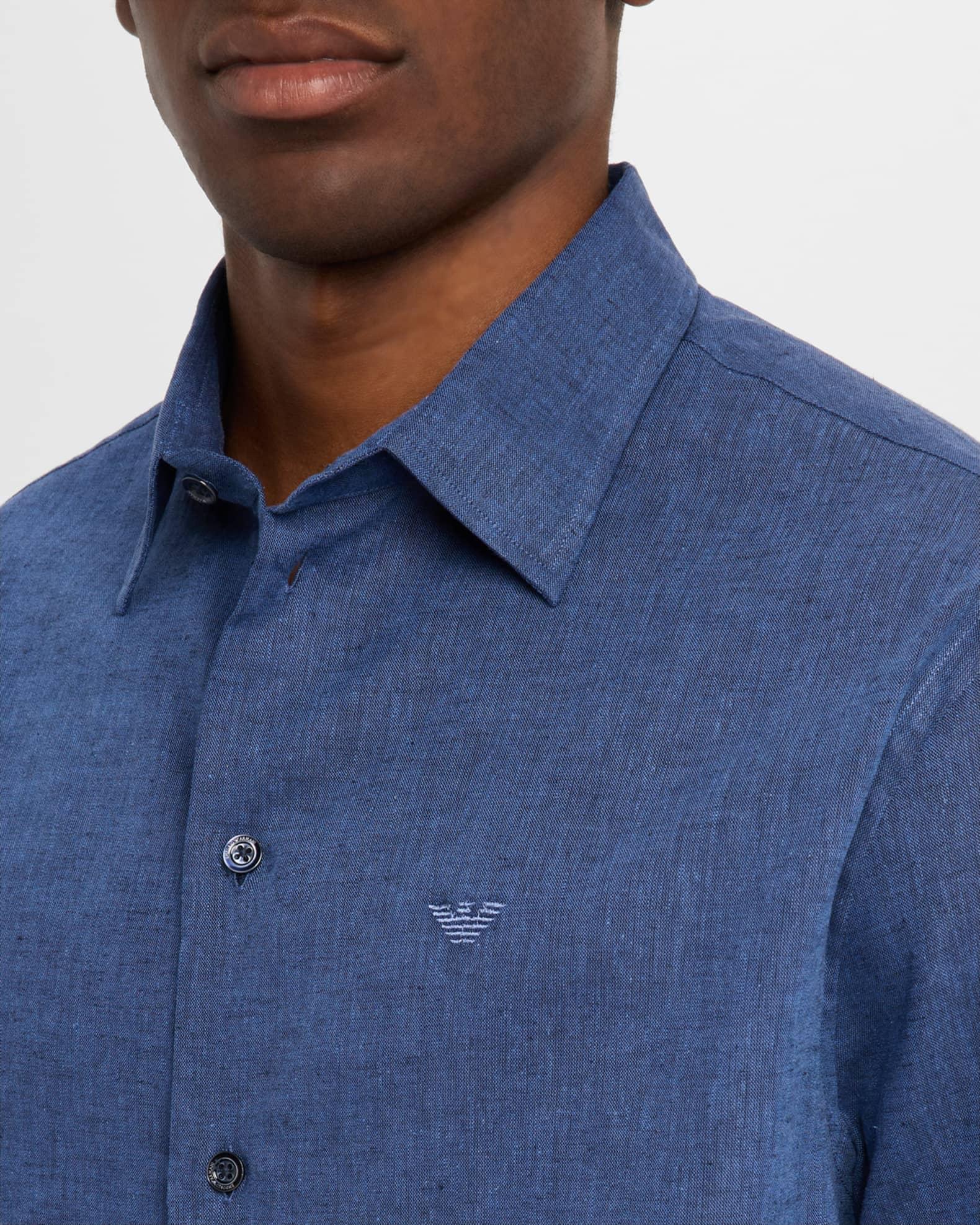 Men's Linen and Cotton Sport Shirt Product Image