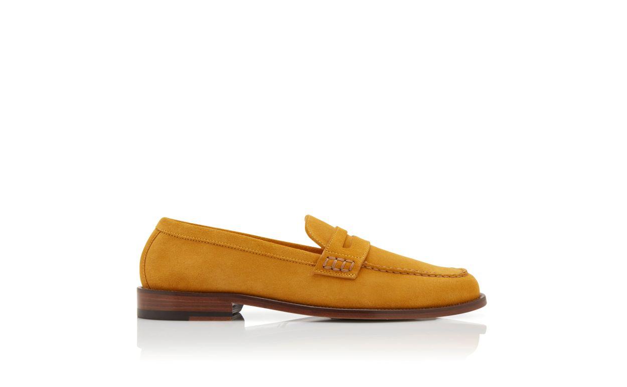 PERRY Yellow Suede Penny Loafers  Product Image
