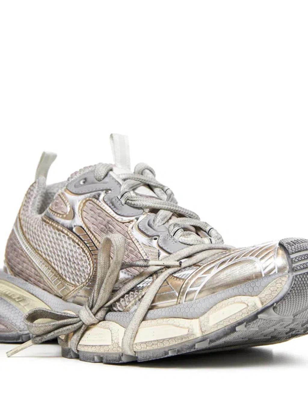 BALENCIAGA Mens Cream Comb 3xl Logo-embossed Mesh Low-top Trainers Product Image