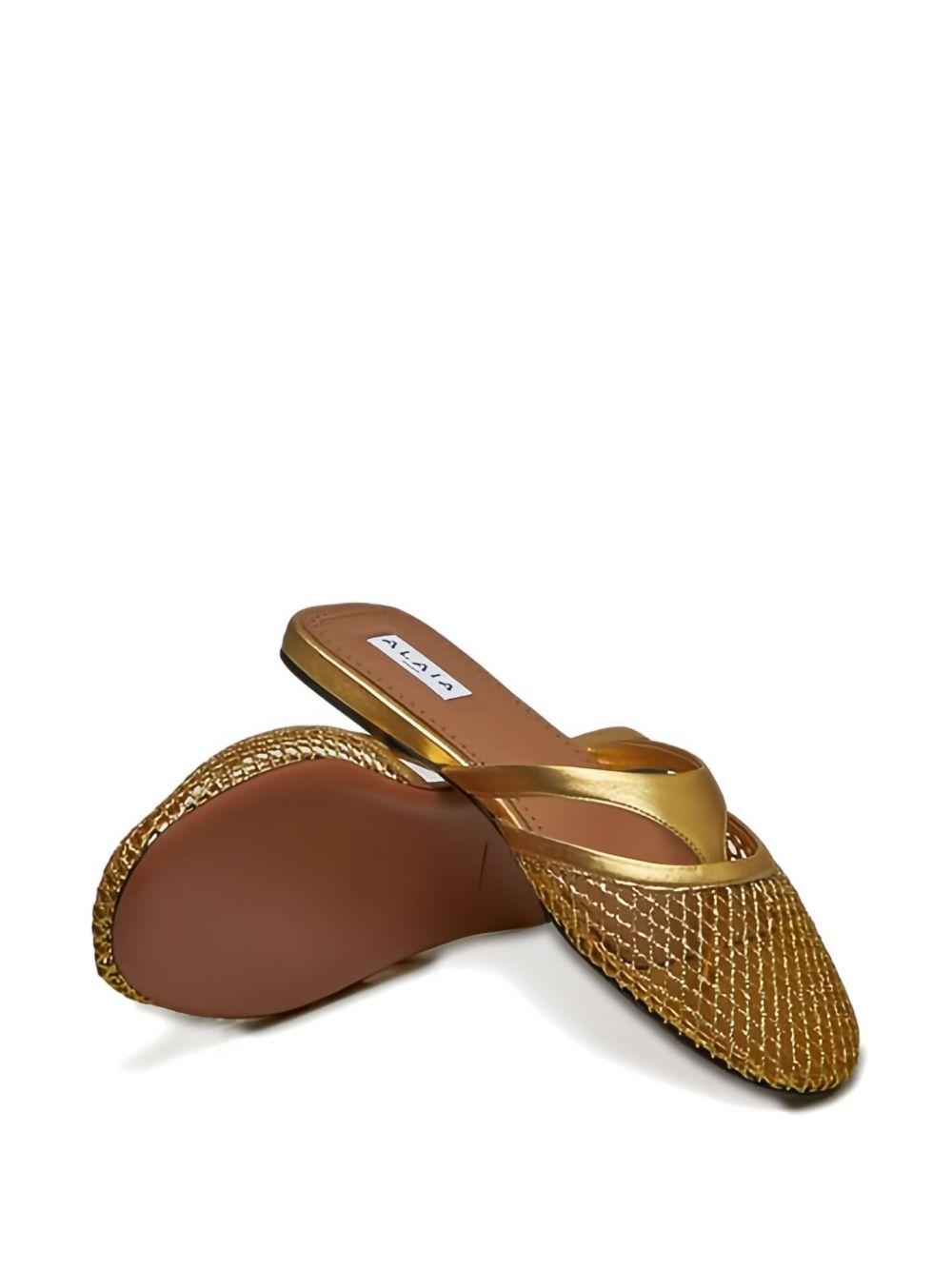 net-panelled leather mules Product Image