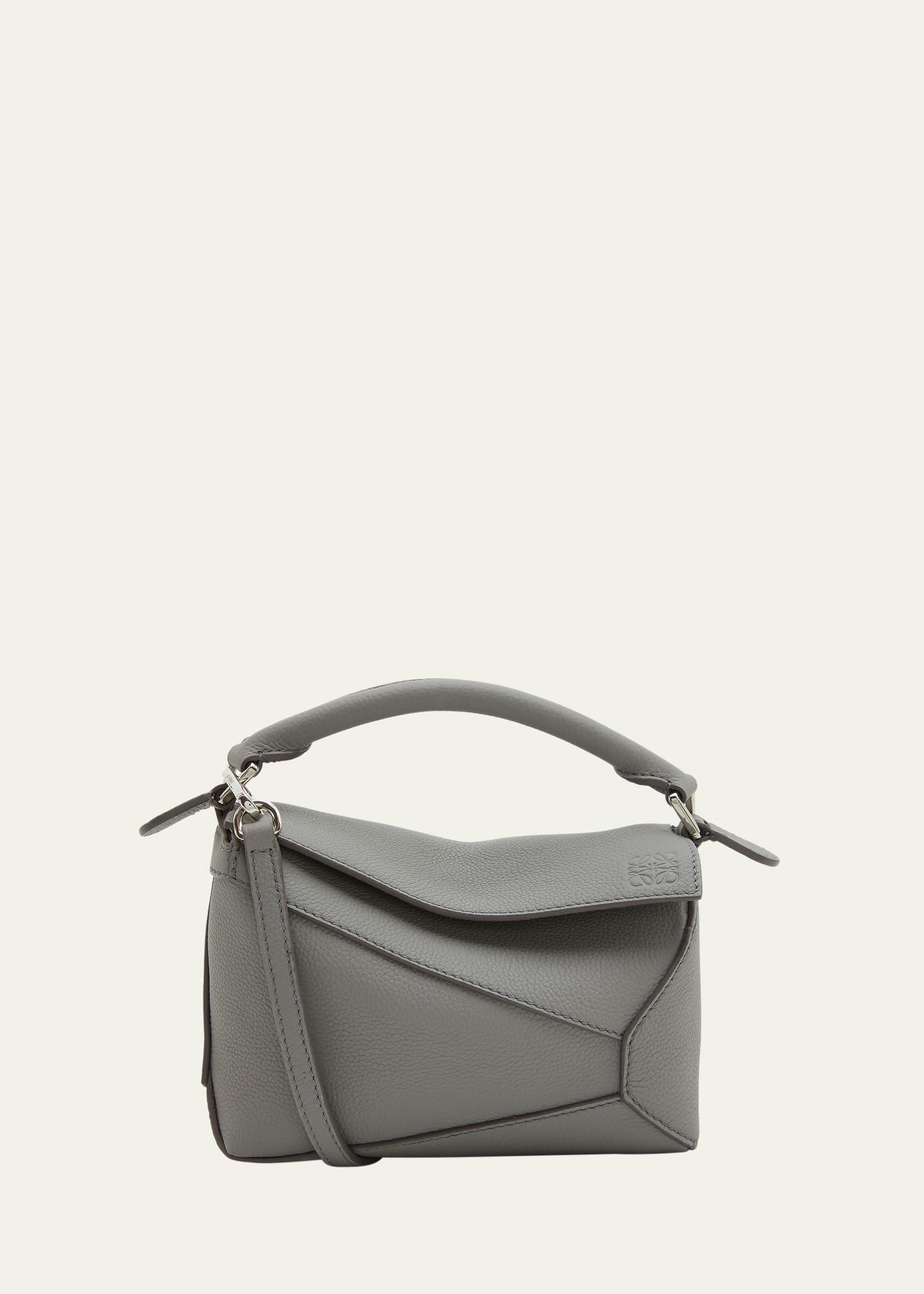 Puzzle Edge Mini Top-Handle Bag in Grained Leather Product Image