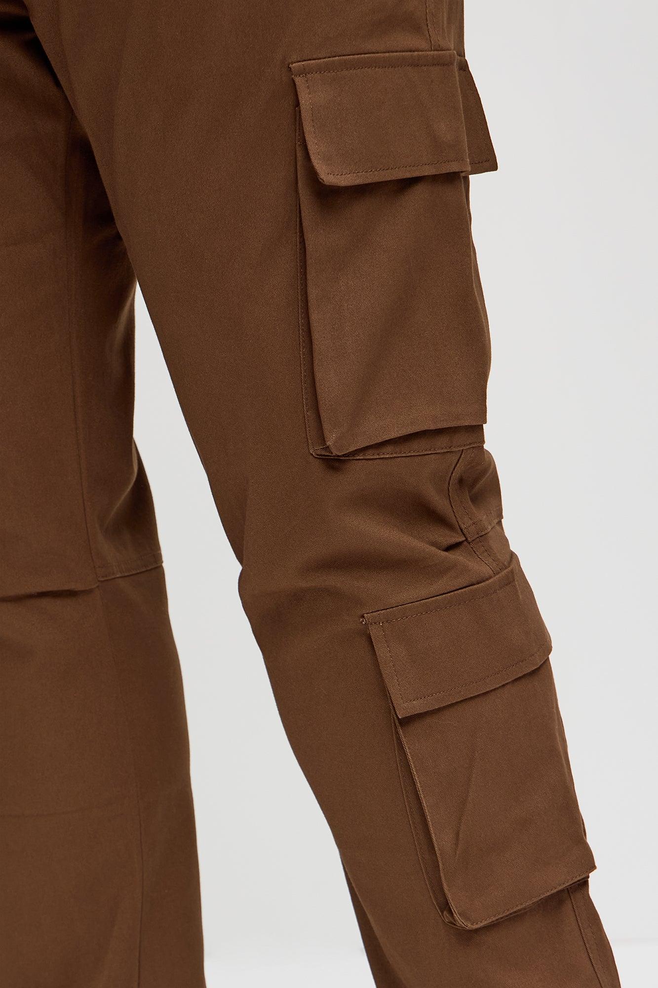 Stay On It Skinny Cargo Pants - Brown Product Image