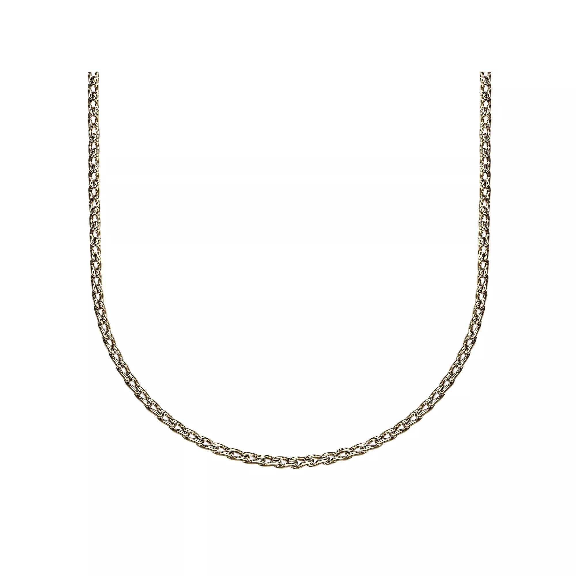 Men's LYNX Stainless Steel Fancy Curb Chain Necklace, Size: 18" Product Image