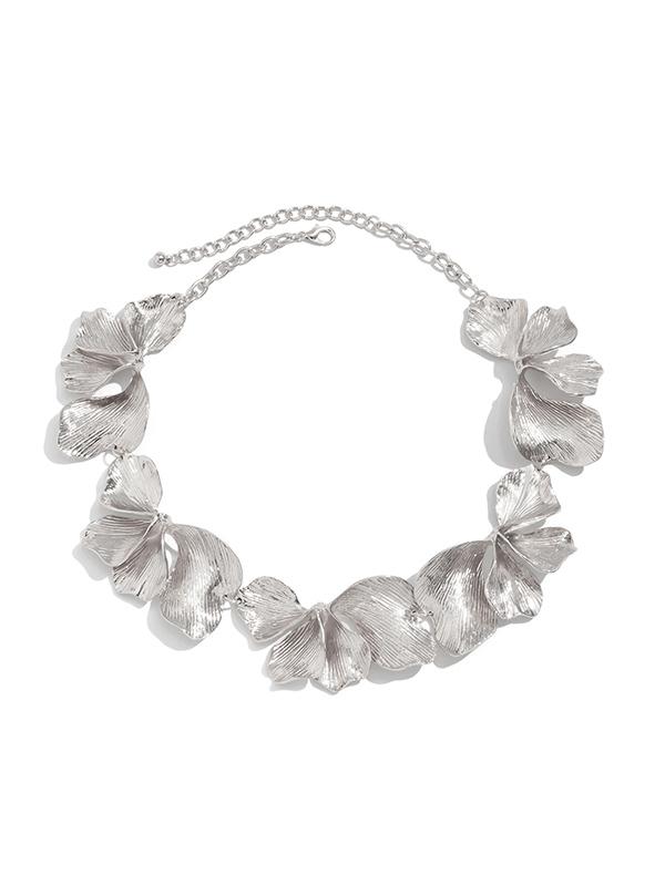 Flower Print Solid Color Necklaces Accessories Product Image
