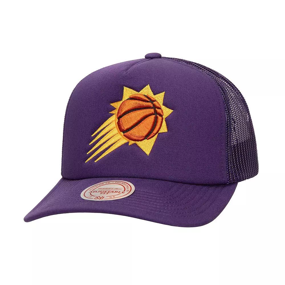 Men's Mitchell & Ness Purple Phoenix Suns Core Evergreen OTC Trucker Adjustable Hat, Phx Purple Product Image