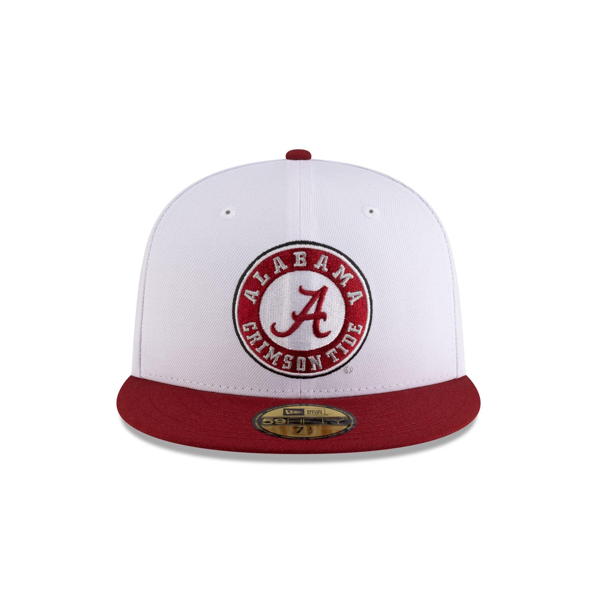 Alabama Crimson Tide White 59FIFTY Fitted Male Product Image
