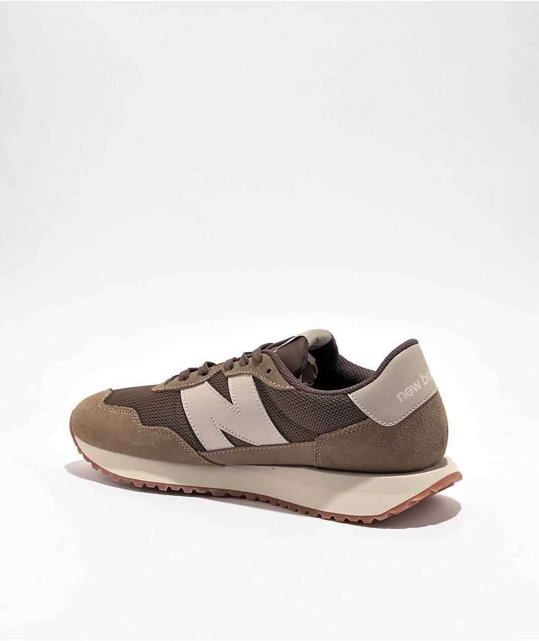 New Balance Lifestyle 237 Light Brown & Maroon Shoes Product Image