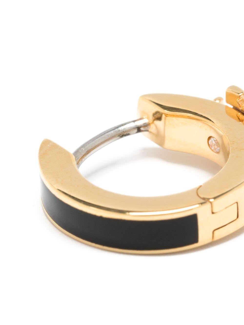 Kira enamel huggie hoop earrings Product Image