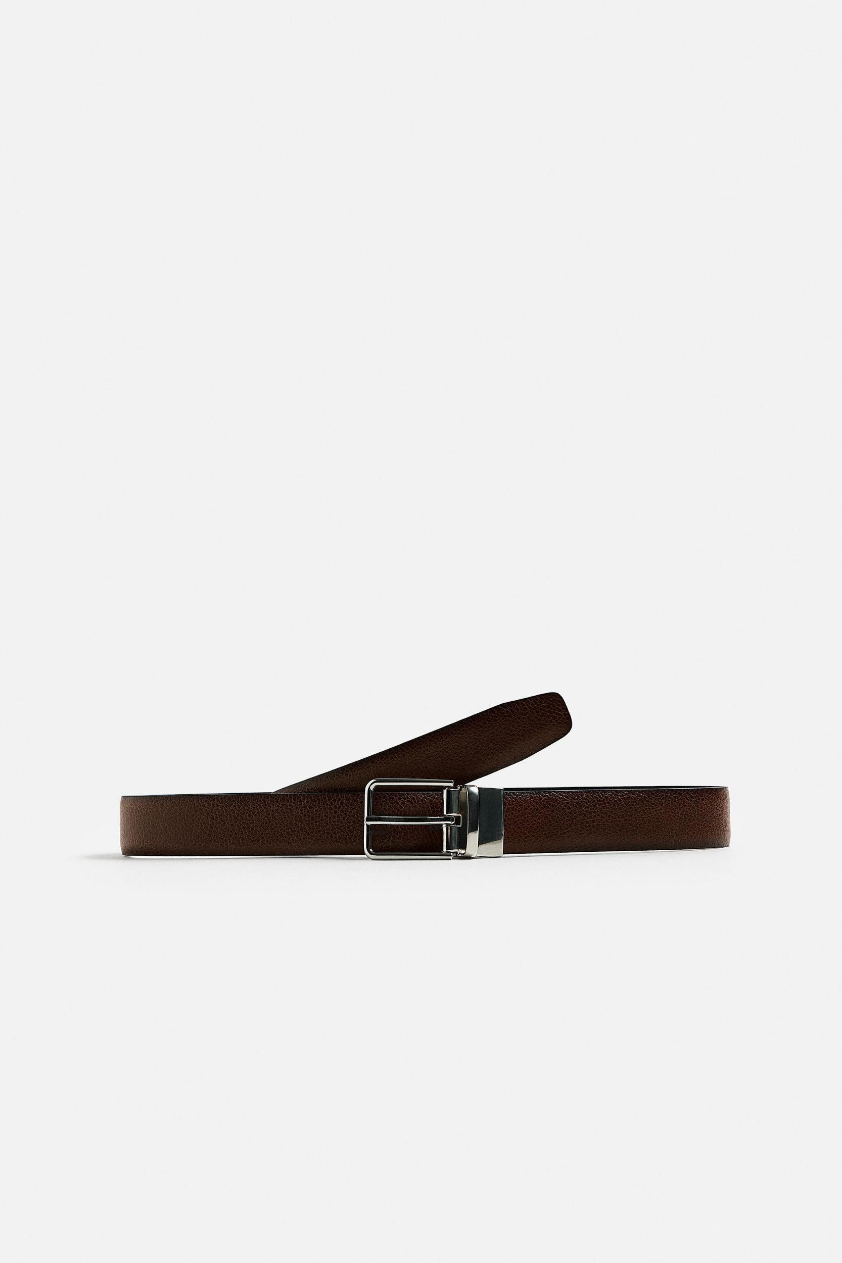 REVERSIBLE CONTRAST LEATHER BELT Product Image