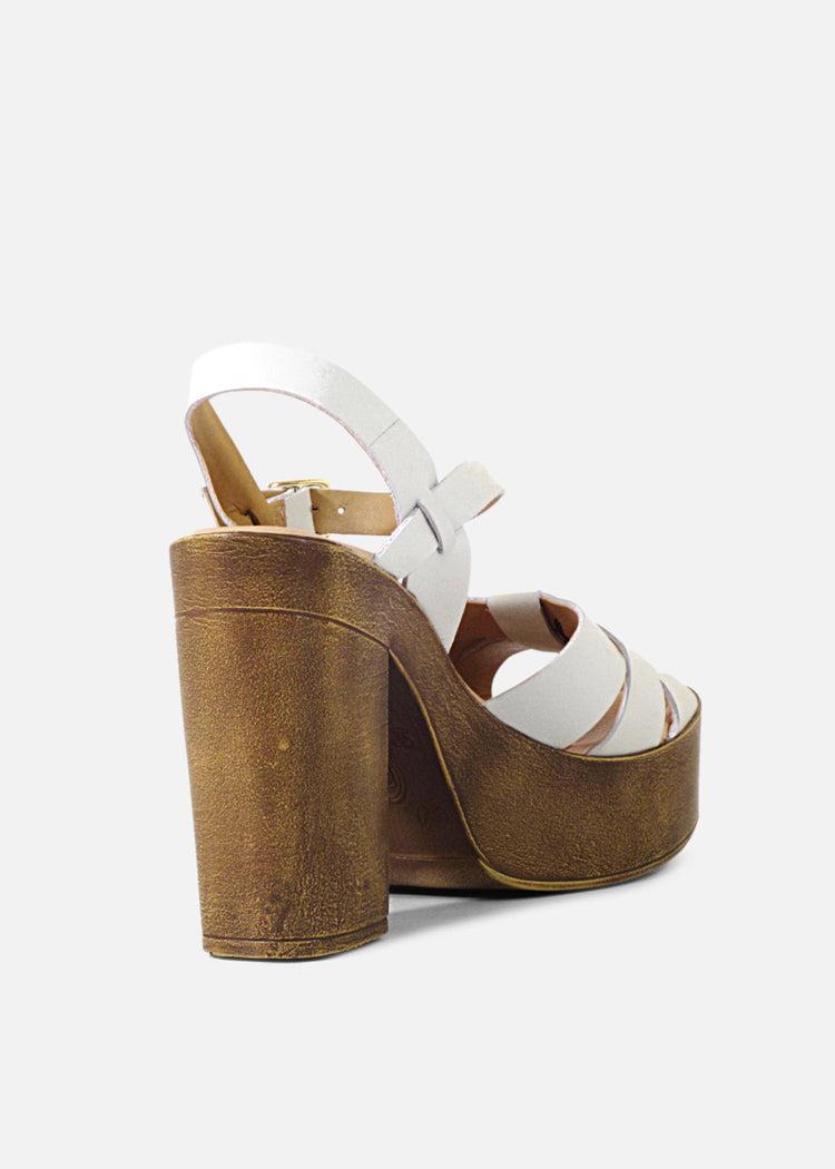 Hollie Wooden Platform Heels Product Image