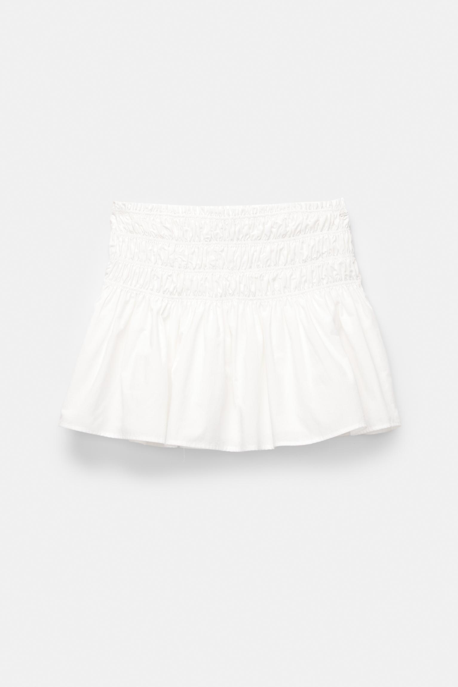 Smocked check mini skirt Product Image
