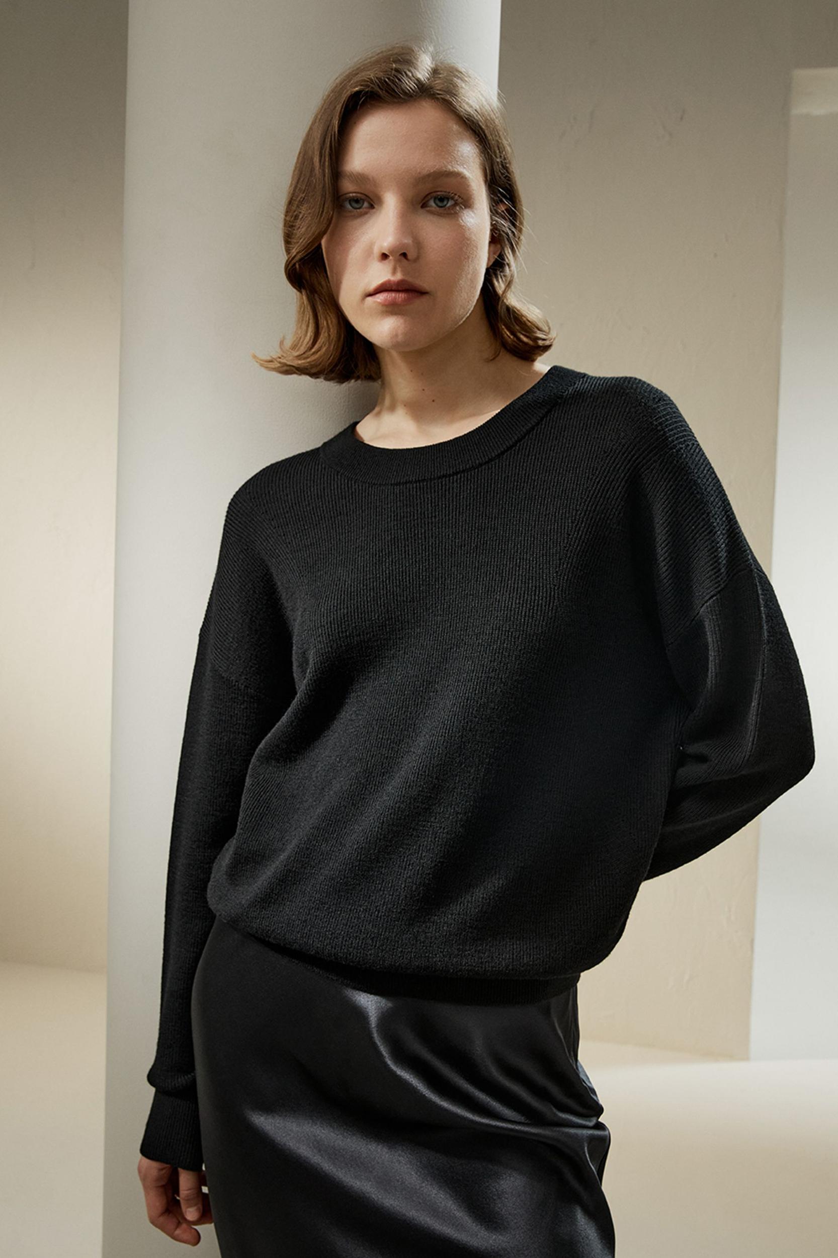 Ultra-fine Merino Wool Crewneck Sweater Product Image